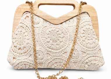 vintage lace τσάντα Dorothy εκρού - PerfectDress.gr - 