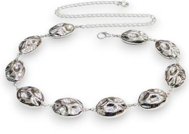 vintage μεταλλική ζώνη ασημί - PerfectDress.gr - 