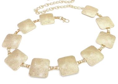 vintage μεταλλική ζώνη Quad gold - PerfectDress.gr - 
