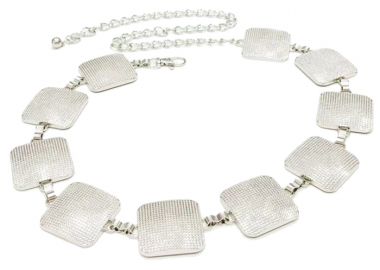 vintage μεταλλική ζώνη Quad silver - PerfectDress.gr - 