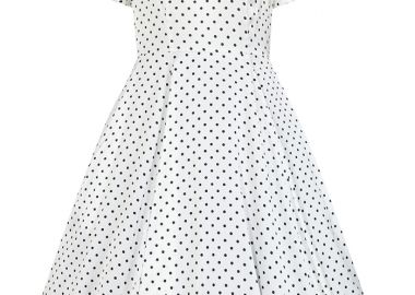 vintage πουά αέρινο πουά φόρεμα Thelma - PerfectDress.gr - 