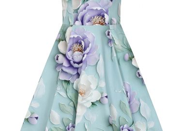 vintage romantic floral φόρεμα Lavinia - PerfectDress.gr - 