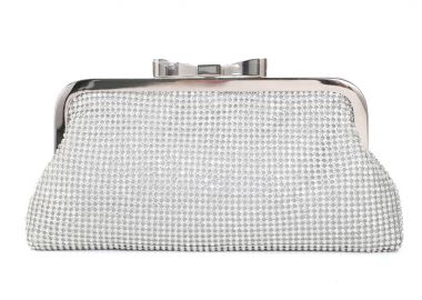 vintage τσάντα φάκελος Lutence ασημί - PerfectDress.gr - 