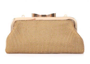 vintage τσάντα φάκελος Lutence χρυσό - PerfectDress.gr - 