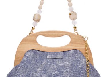 vintage τσάντα φάκελος Melanie μπλε - PerfectDress.gr - 