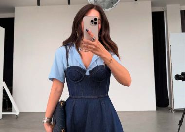 VOILA γυναικείο τζιν μίνι φόρεμα με τιράντα - SOU - 