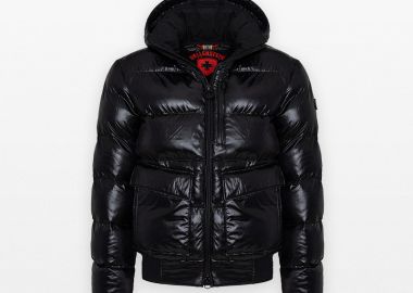WELLENSTEYN Ανδρικό Μαύρο Blackbird Men Blouson Puffer Jacket - WELLENSTEYN - 