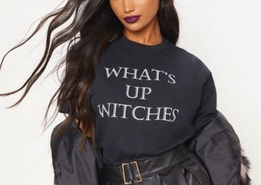 WHAT'S UP WITCHES BLACK TSHIRT - sense-shop - 