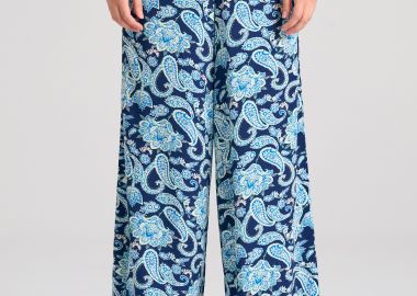 Wide leg εμπριμέ παντελόνα από βισκόζη - FUNKY BUDDHA - 