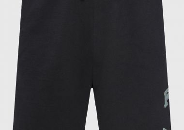 Wide leg fit αθλητική βερμούδα με branded τύπωμα - FUNKY BUDDHA - 