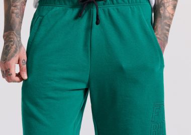 Wide leg fit αθλητική βερμούδα με Funky Buddha τύπωμα - FUNKY BUDDHA - 