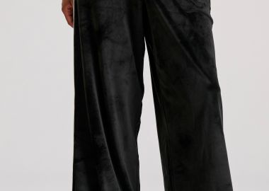 Wide leg fit βελουτέ παντελόνι φόρμας - FUNKY BUDDHA - 