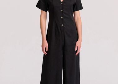 Wide leg fit ολόσωμη φόρμα από lyocell - FUNKY BUDDHA - 