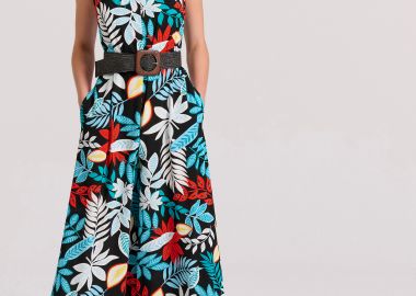 Wide leg fit ολόσωμη φόρμα με all over τύπωμα - FUNKY BUDDHA - 