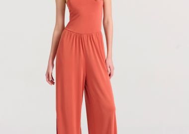 Wide leg fit ολόσωμη φόρμα με πλαϊνά ανοίγματα - FUNKY BUDDHA - 