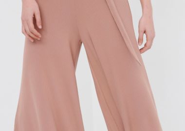 Wide leg παντελόνα από βισκόζη - FUNKY BUDDHA - 