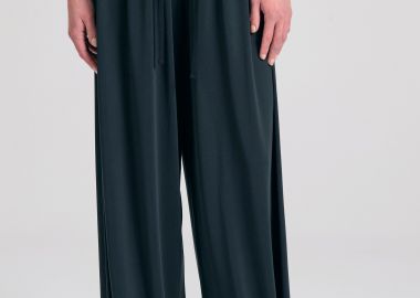 Wide leg παντελόνα με δέσιμο με κορδόνι - FUNKY BUDDHA - 