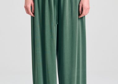 Wide leg παντελόνα με δέσιμο με κορδόνι - FUNKY BUDDHA - 