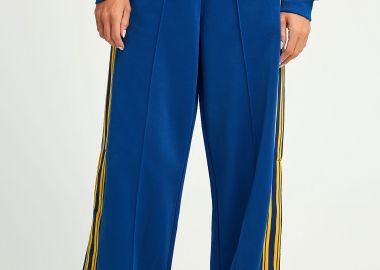 Wide leg παντελόνι φόρμας με ρίγα - FUNKY BUDDHA - 