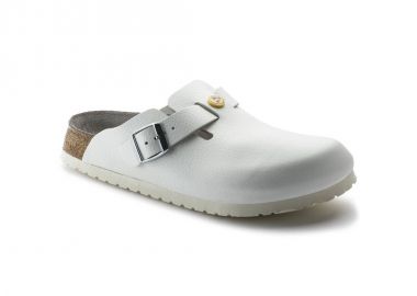 Women's Birkenstock Boston ESD White clogs natural leather medical narrow slippers 0061378 - Birkenstock - 
