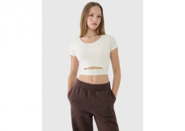 Women's crop top plain tshirt 4F 4FRSS25TTSHF269511S - 4f - 