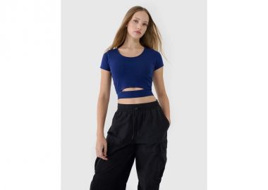 Women's crop top plain tshirt 4F 4FRSS25TTSHF269531S - 4f - 