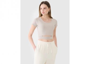 Women's crop top plain tshirt 4F 4FRSS25TTSHF269583S - 4f - 