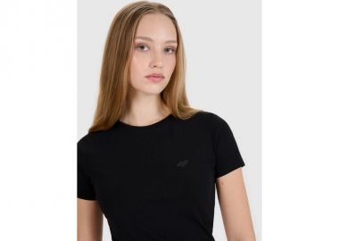 Women's slim plain T-shirt (2-pack) - Μαύρο - 4f - 