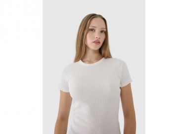 Women's slim ribbed tshirt 4F 4FWSS25TTSHF196811S - 4f - 