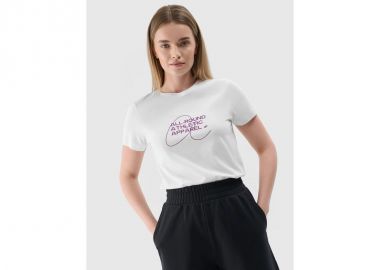 Women's slim Tshirt with print 4F 4FRSS24TTSHF249910S - 4f - 