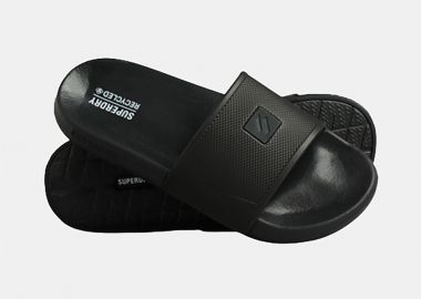 WOMEN'S SUPERDRY CODE TECH VEGAN SLIDES ΜΑΥΡΟ - SUPERDRY - 