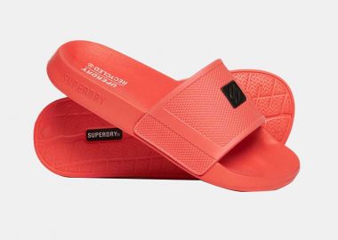 WOMEN'S SUPERDRY CODE TECH VEGAN SLIDES ΠΟΡΤΟΚΑΛΙ - SUPERDRY - 