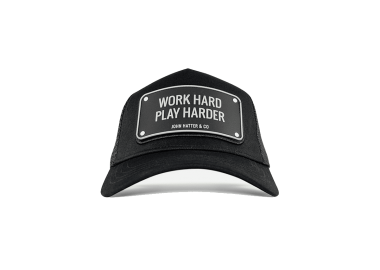 Work hard play harder Jockey καπέλο με rubber patch - John Hatter & Co - JOHN HATTER & CO - 