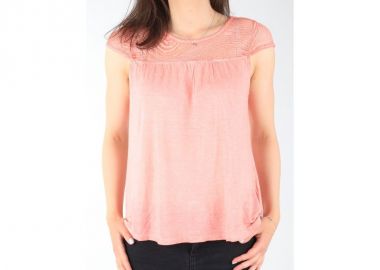 Wrangler Capsleeve Tee Coral Peach W W7337FDJX - Wrangler - 