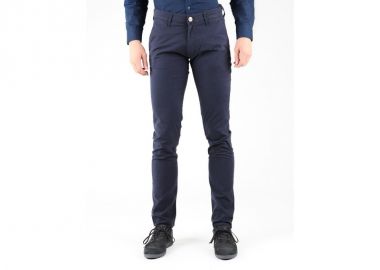Wrangler Larston Ανδρικό Παντελόνι Chino σε Tapered Γραμμή Navy Μπλε W18SGJ114 -  - 
