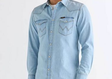Wrangler® ανδρικό denim πουκάμισο Regular Fit 