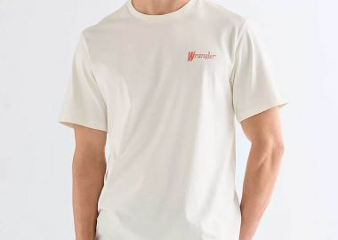 Wrangler® ανδρικό T-shirt με graphic print Relaxed Fit - 112377994 Λευκό - WRANGLER - 