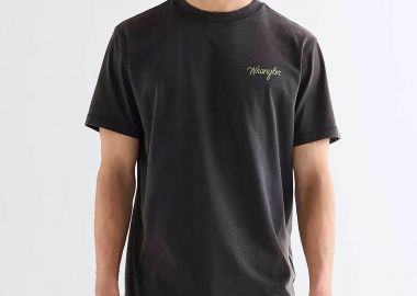 Wrangler® ανδρικό T-shirt με graphic print Relaxed Fit - 112378003 Μαύρο - WRANGLER - 
