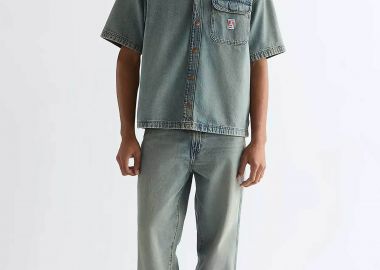 Wrangler® ανδρικό τζιν παντελόνι πεντάτσεπο Loose Straight Fit - 112377841 Denim Blue - WRANGLER - 