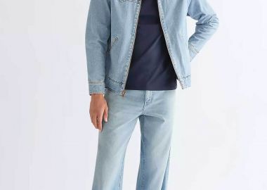 Wrangler® ανδρικό τζιν παντελόνι πεντάτσεπο Loose Straight Fit - 112377842 Denim Blue Ανοιχτό - WRANGLER - 
