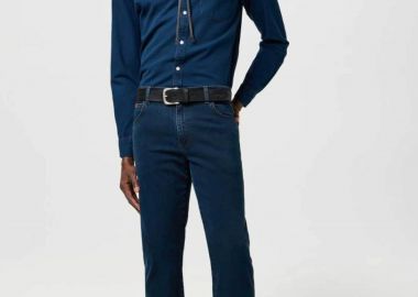 Wrangler® ανδρικό τζιν παντελόνι πεντάτσεπο Regular Straight Fit 