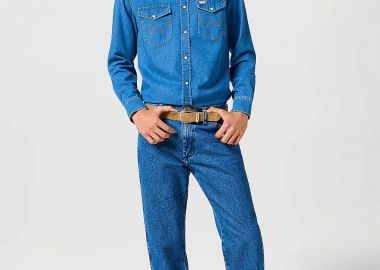 Wrangler® ανδρικό τζιν παντελόνι πεντάτσεπο Straight Fit 