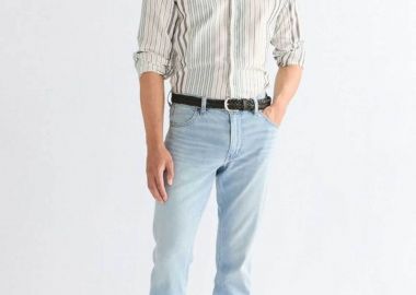 Wrangler® ανδρικό τζιν παντελόνι πεντάτσεπο Straight Fit 