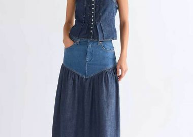 Wrangler® γυναικεία denim midi φούστα Regular Fit 
