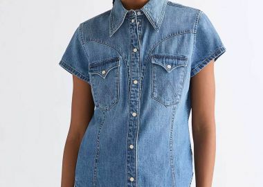 Wrangler® γυναικείο denim πουκάμισο Slim Fit 