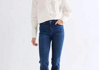 Wrangler® γυναικείο τζιν παντελόνι πεντάτσεπο Bootcut Fit - 112378532 Denim Blue Σκούρο - WRANGLER - 
