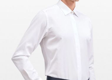 XACUS Ανδρικό Λευκό Tuxedo Shirt - XACUS - 