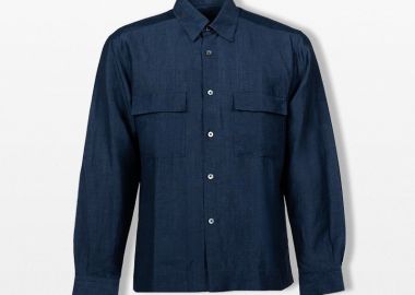 XACUS Ανδρικό Μπλε Chest Pocket Shirt - XACUS - 