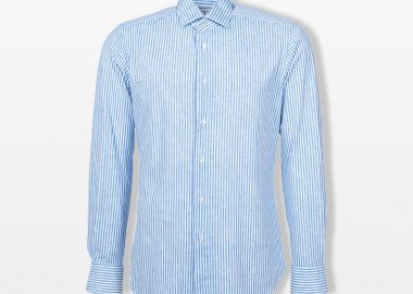 XACUS Ανδρικό Μπλε Striped Shirt - XACUS - 