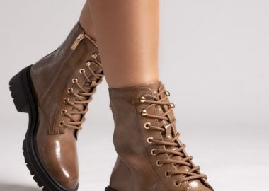 Xti Footwear Αρβυλάκια με Λουστρίνι - 144296 - Light Brown Patent - Xti Footwear - 